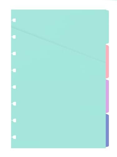 Image of Filofax Classic Pastels A5 Notebook Refill Blank Index 4 tabs Assorted