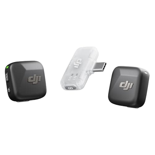 Image of DJI Mic Mini (2 TX + 1 Mobile RX), Wireless Lavalier Microphone for iPhone 17/16/15 & Android/PC/Tablet, Plug-and-Play, 300m Transmission, Ultralight, Active Noise Cancelling, YouTube, Vlog, Streaming
