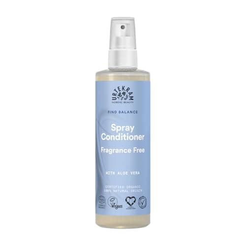 Image of Urtekram Fragrance Free Spray Conditioner - Mild Organic Formula 100% Natural Ingredients, Soothing Aloe Vera Extracts, Leave in Conditioner, Sensitive Scalp Care - 250ml (Pack of 1)