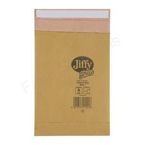 Image of Jiffy 613474 Padded Bags with Kraft Outer and Recycled Paper Cushioning No.1 165x280mm Ref 01900 [Pack of 25]