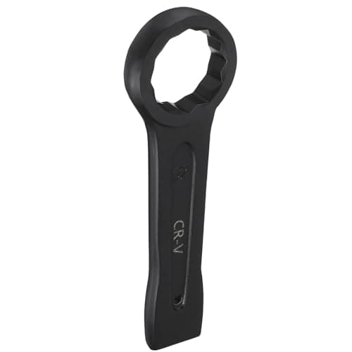 Image of sourcing map Slogging Box End Striking Ring Wrench 52mm Metric CR-V Steel 12-Point Flat Strike Wrench Baking Paint Single Head Spanner Hand Tool for Mechanical Automotive Repair