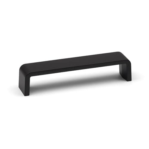 Image of 128mm Matt Black Cabinet Handle Square D Cupboard Door Drawer Furniture Pull