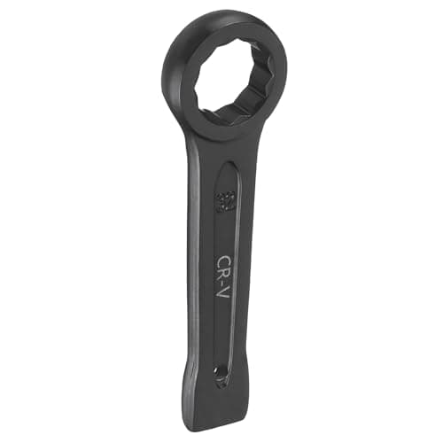 Image of sourcing map Slogging Box End Striking Ring Wrench 32mm Metric CR-V Steel 12-Point Flat Strike Wrench Baking Paint Single Head Spanner Hand Tool for Mechanical Automotive Repair