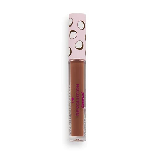 Image of I Heart Revolution, Tasty Coconut Lipgloss, Hydrating & Non-Sticky Coconut Scented Formula, Coconut Cookie, Brown, 2.2ml