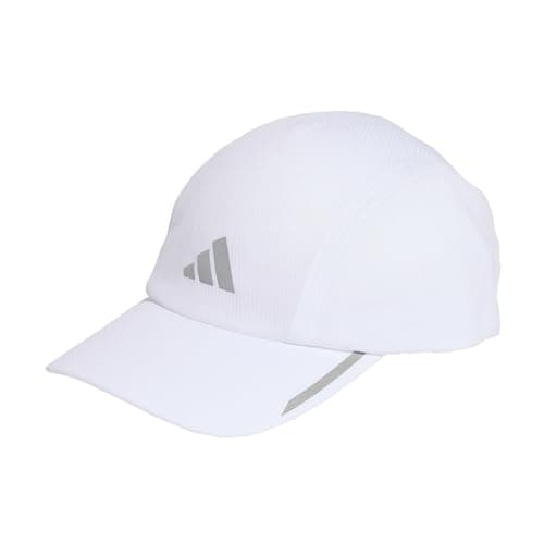 Image of adidas Unisex Running MESH 4 Panel Cap Climacool, White/Reflective Silver, L-XL