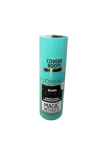 Image of L'Oréal Paris Magic Retouch 75ml Black Paint Sprays Pack of 1