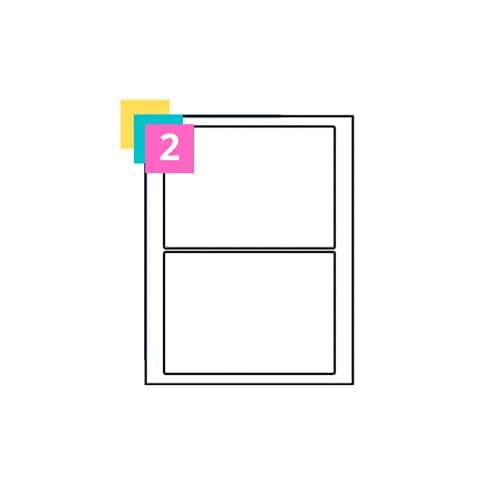 Image of A4 Self-Adhesive Address Labels Sticker Paper, 2 Per Sheet, 100 Sheets, 199.6x143.5mm 200 Multi-Purpose Labels, for Laser and Inkjet Printers, Mailing, Shipping, Postage,White Sticky Printable Matte