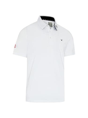 Image of Callaway Apparel Mens Emea Odyssey Bloc Polo Shirt, Bright White, XL EU