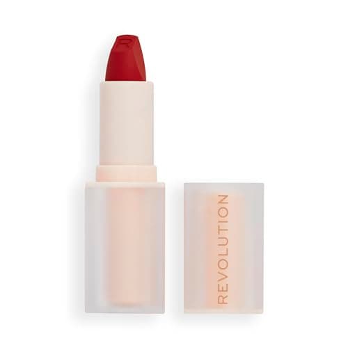 Image of Makeup Revolution Lip Allure Soft Satin Lipstick, Satin-luxe Finish, All-Day Wear, CEO Brick Red