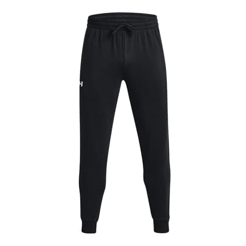Image of Under Armour Mens Ua Rival Fleece Joggers Sweatpants, Black / / White, L EU
