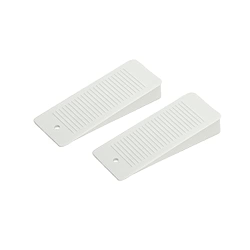 Image of FenixDepot Non-Slip Rubber Door Stopper Wedge, Ideal for Different Floor Types for Home and Office use - Pack of 2 (White)