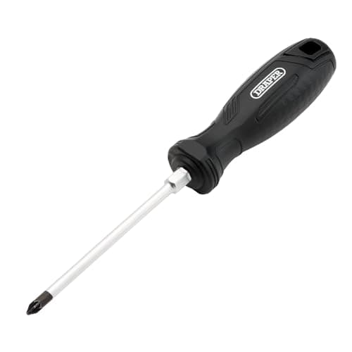 Image of Draper Pozi Hard Grip Screwdriver, PZ1 x 100mm - 13514 - Magnetic Tip, CRV Blade