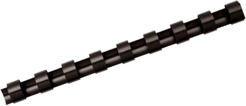 Image of Fellowes A4 14mm Plastic Binding Combs for Comb Binding Machine Binds 81 to 100 Pages - Black, Pack of 25