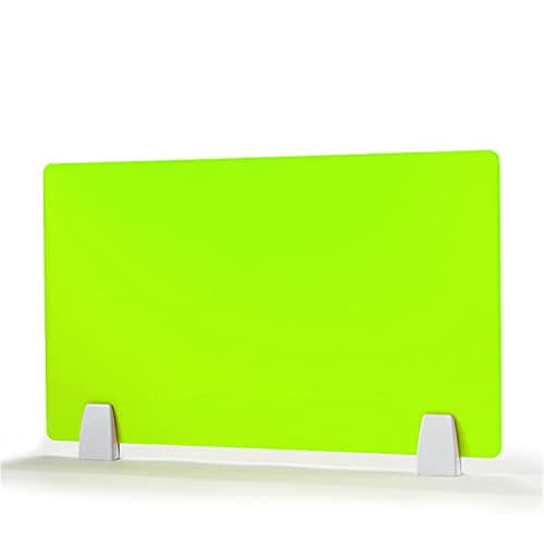 Image of SXFSDOU Acrylic Desk Divider with Clamp Green 30x40cm - Portable Protective Barrier for Office Workstations Clear Partition Enhanced Privacy and Safety