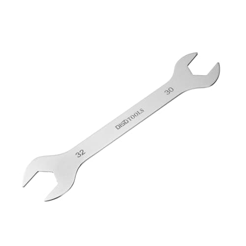 Image of sourcing map Thin Open End Wrench 30mm x 32mm Metric Sandblasting Plated 3cr13 Stainless Steel, Double Ended Slim Spanner for Household Maintenance and General Repairs