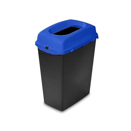 Image of Addis Recycling Bins Kitchen 40L Blue Open Top Bin | Stackable Modular Waste Separation | Colour Coded Recycling for Home & Office | UK Made