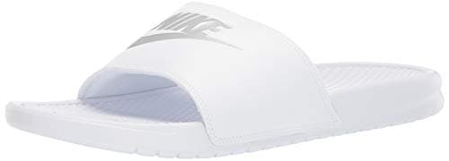 Image of Nike Benassi Just Do It, Men's Sandal, Multicoloured (White/Reflect Silver/White 000), 10 UK (45 EU)
