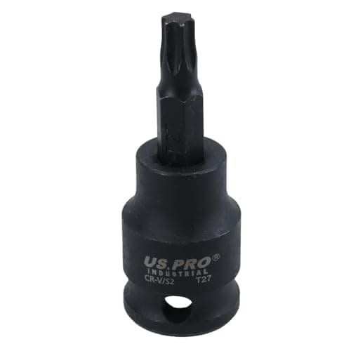 Image of T27 Male Torx Star Impact Impacted Shallow Short Bit Socket 3/8in Drive