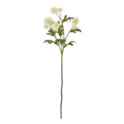 Image of Hill Interiors Globe Thistle Spray Artificial Flower (One Size) (Cream)