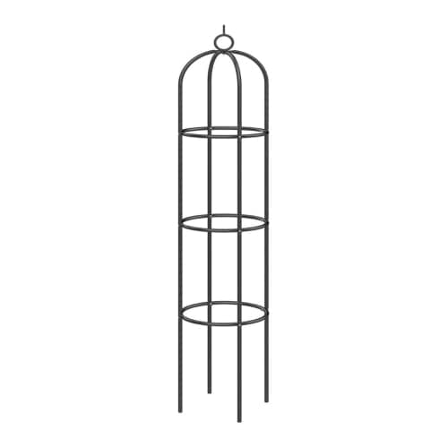 Image of Metal Garden Obelisk Climbing Plant 1.9m Flowers Steel Frame Wgo Trellis Vines Floral Decor Army Green Yard Round Weather-Proof Metal