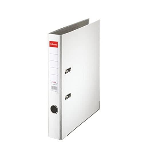 Image of Esselte A4 Lever Arch File, White, 52mm Spine, Plastic, Pack of 1, 81190