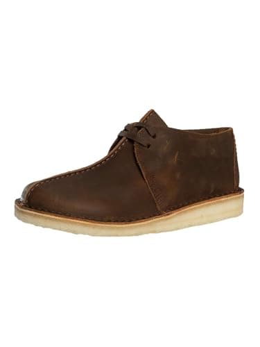 Image of Clarks Originals Men's Desert Trek Leather Shoes, Beeswax, 10 UK