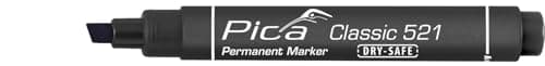 Image of PICA 521/46 Permanent Marker Pen 2-6mm Chisel Tip Black Fast Drying