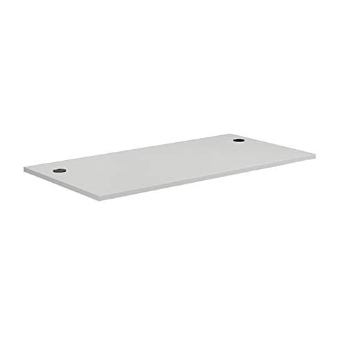 Image of Allcam UK-made MFC Desk-top 1600x800 mm for professional home office sit-stand desk frames w/Cable Holes + Grommet Covers in White