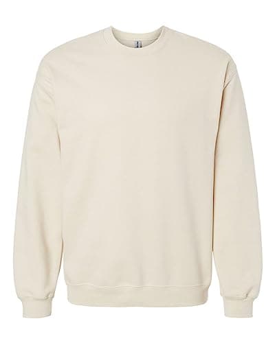 Image of Gildan Mens Softstyle Crewneck Sweatshirt, Sand, M