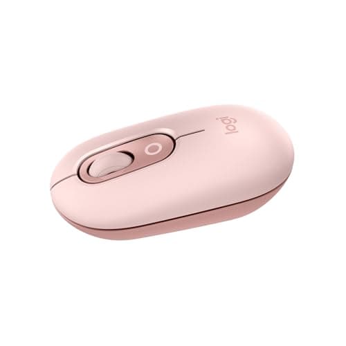 Image of Logitech POP Mouse, Compact and Portable Wireless Bluetooth Mouse With Programmable Buttons and Quiet Clicks, Easy-Switch Between up to 3 Devices, Laptop, Tablet, PC - Rose