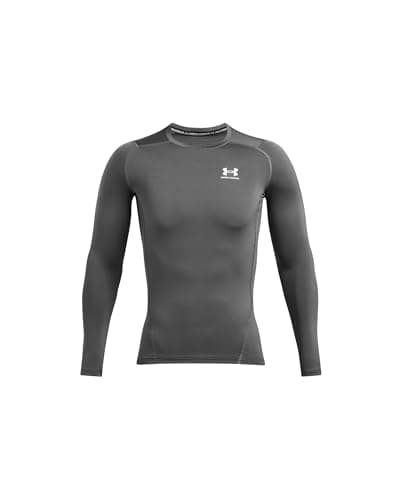 Image of Under Armour UA HG Armour Comp LS - Long Sleeve - Tops - Castlerock/White - Size: XL