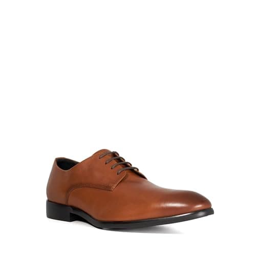 Image of Dune London Mens SAUNTER Leather Lace Up Formal Shoes Size UK 9 Lace Up Shoes Tan