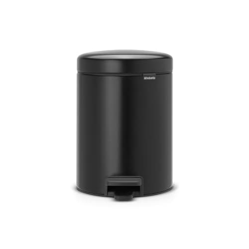 Image of Brabantia 112928 Pedal Bin Newicon with plastic inner Bucket, Matt Black - 5 L