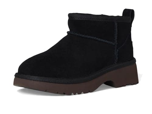 Image of UGG K Classic Ultra Mini New Heights Girls' Fashion Boot, black, 1 Little Kid