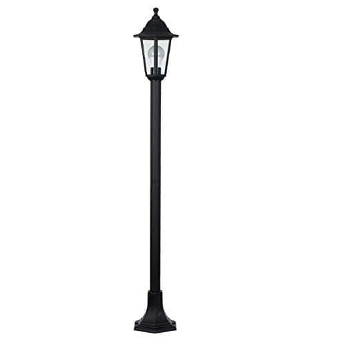 Image of MiniSun | Traditional Victorian Style 1.2m Black IP44 Outdoor Garden Lamp Post Bollard Light Complete with a 15w LED GLS Bulb | Outdoor Lights & Home/Garden Improvements Essential | Mains Wired