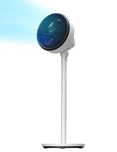 Image of Midea Standing Fan – Powerful Pedestal Fan with Intelligent Cooling, Rapid Air Circulation, Energy‑Efficient Operation & Silent Performance – Ideal Floor Standing Fan for Home & Office