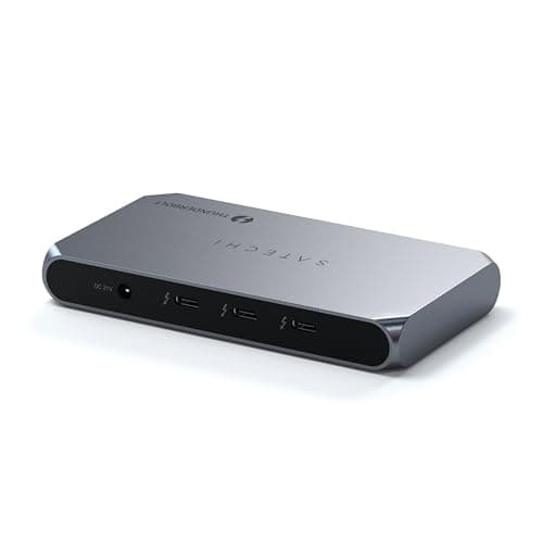 Image of SATECHI 6 in 1 Thunderbolt 4 Slim Hub Pro Docking Station with 4 Ports at 40Gbps, 8K or Dual 4K, 96W PD Charging, 1x USB 3.2 Gen2, for MacBook Air and Pro, Laptop and More