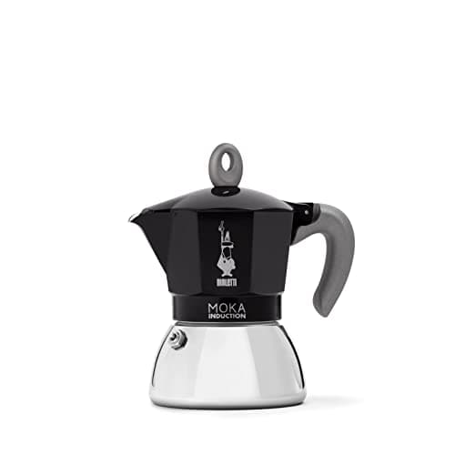 Image of Bialetti - Moka Induction, Moka Pot, Suitable for All Types of Cookers, 4 Cups of Espresso (150ml), Black