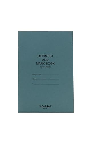 Image of Exacompta - Ref E300Z - Guildhall Register & Mark Book (48 Pages) - 298 x 202mm in Size, 50 Entries Per Page, Manilla Cover, White Woven Paper - Blue Cover