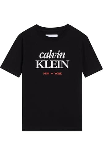 Image of Calvin Klein Boy's Logo Ss T-Shirt LVCKSJA07B S/S T-Shirt, Black (Black [Csi] 25Cw1000175Ck), 4 Years