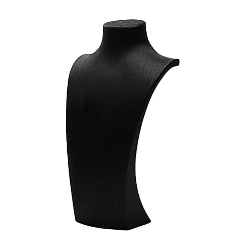 Image of YsXoWiui Sleek Necklace Holder Display Stand, Black 17x33.5cm