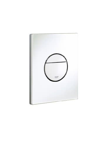 Image of GROHE Sail Flush Plate for Concealed Gd2 Cisterns, Water-Saving, Dual Flush with Start-and-Stop Activation, Easy to Install, Alpine White. 38965SH0