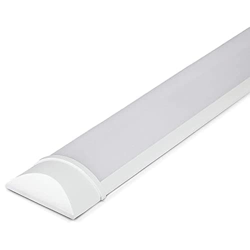 Image of LEDBRITE LED Batten Lights 6500k Daylight, IP20 LED Fluorescent Strip Light Fitting for Ceiling of Home & Office, Workshop & Garage Lighting (5FT)