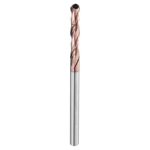 Image of sourcing map Ball Nose End Mill 2 Flute 3/16" Diameter 3/16" Shank Tungsten Carbide TiAlN Coated Spiral CNC Router Bits 1-1/8" Cutting Length Single End Ball for Carving Engraving Grinding
