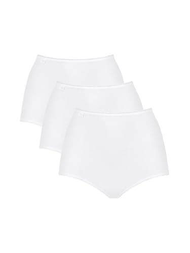 Image of Sloggi Women's Basic+ Maxi Brief 3 Pack, White, 18