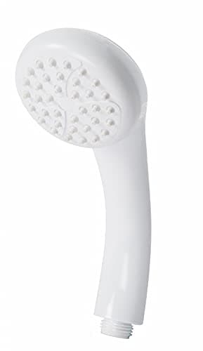 Image of Croydex One Function Universal Bath Shower Head/Handset with Ergonomic Comfort Grip Handle and Easy to Maintain Rub Clean Nozzles