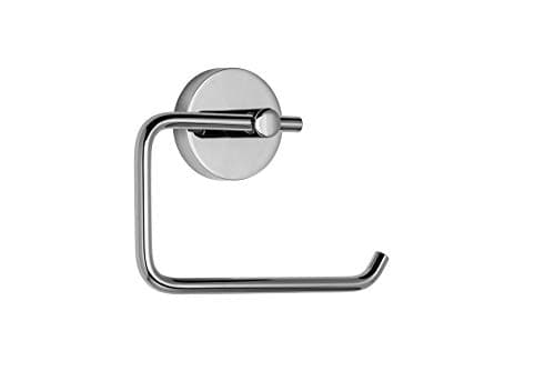 Image of Croydex Pendle Toilet Roll Holder - Durable Zinc Alloy, Quality Chrome Finish, Bathroom Storage Solution, Flexi-Fix Accessories, Easy to Fit, Screw or Glue Installation, All Fixings Included