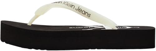 Image of Calvin Klein Jeans Women BEACH SANDAL FLATFORM, Black/Bright White, 39 EU