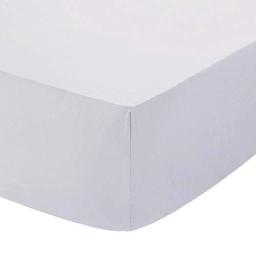 Image of 16"(40cm) Extra Deep Fitted Sheet Single Size White 100% Cotton 200 Thread Count Fitted Sheet (Single, White)
