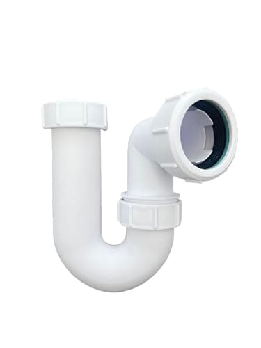 Image of PlumbEZ Multi-fit Swivel P Trap 32mm (1.1/4') Sink Waste Pipe Trap, BS EN 274-1:2002 Compliant. with EPDM Sealing Washer and 75mm Seal. Basin Trap, Ideal for Effective Kitchen Sink Trap Solution